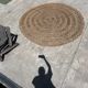 Large round sisal/coconut rug from the 70s Ibiza 250 cm / bohemian