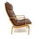 Scandinavian leather armchair, Karl-Erik Ekselius, JOC Vetlanda, Sweden, 1960