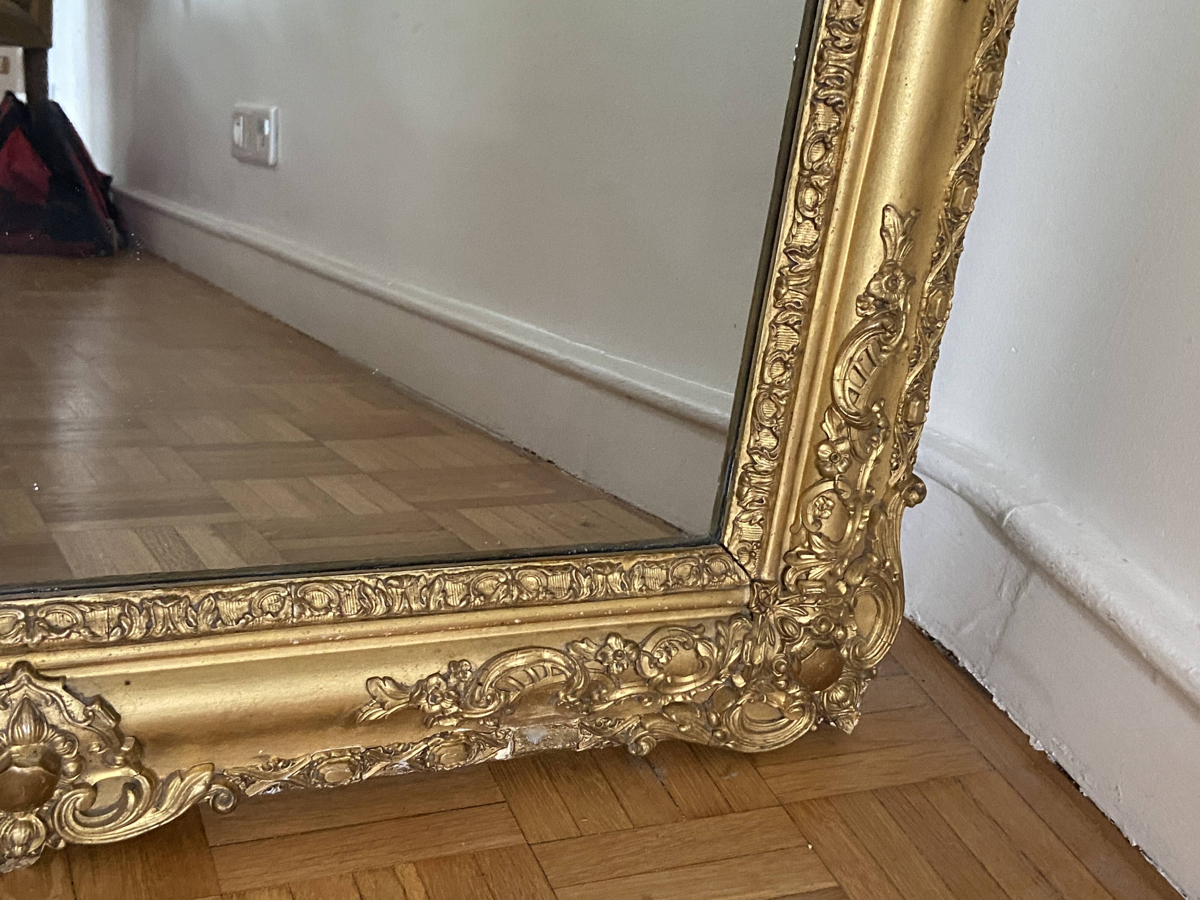 Antique gilded mirror