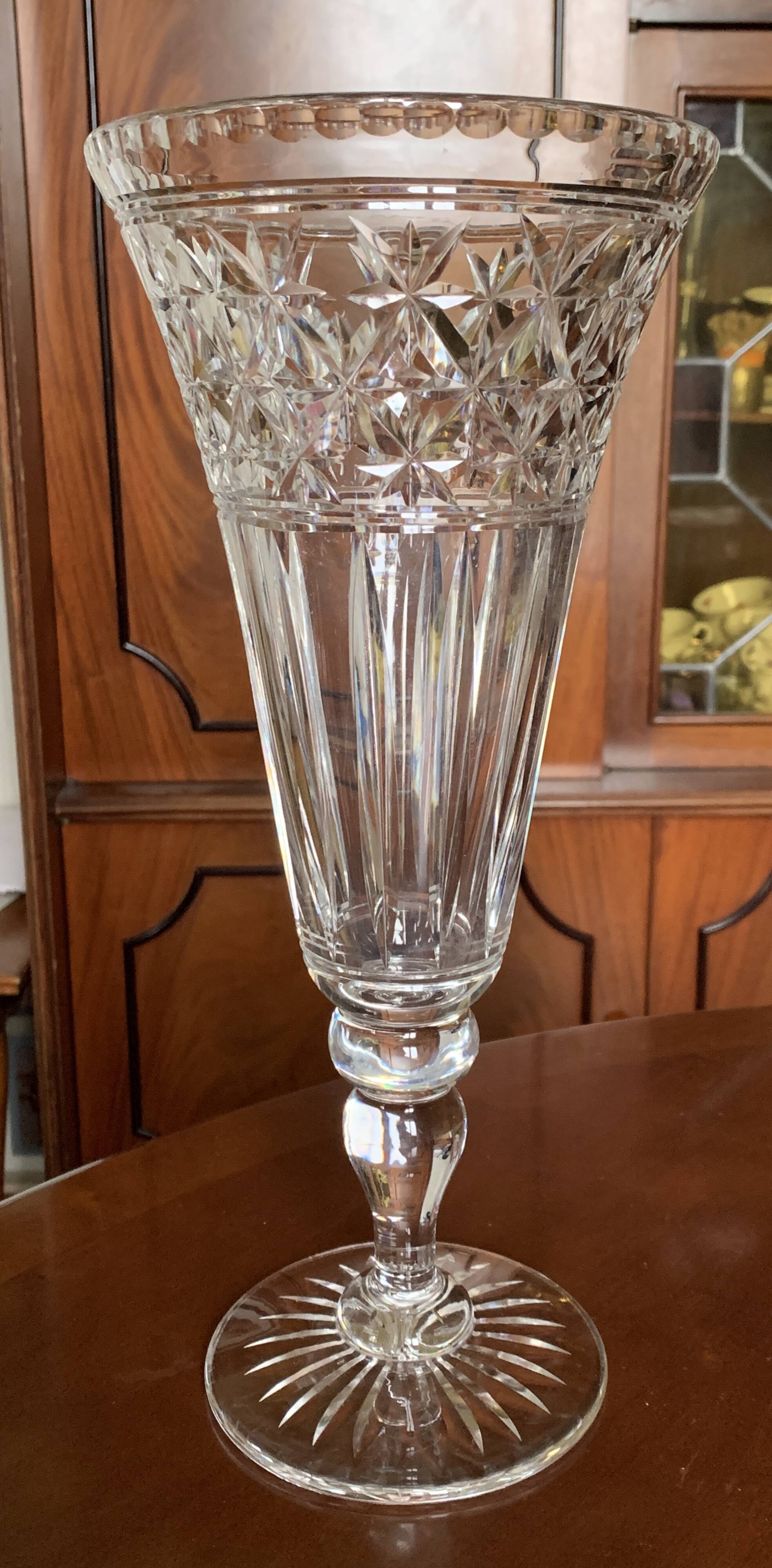 Antique crystal vase