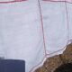 Vintage white linen tablecloth