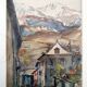 Aquarelle sur papier "Village d'Embrun (05)" Signée en bas à gauche, titré, André Duculty
