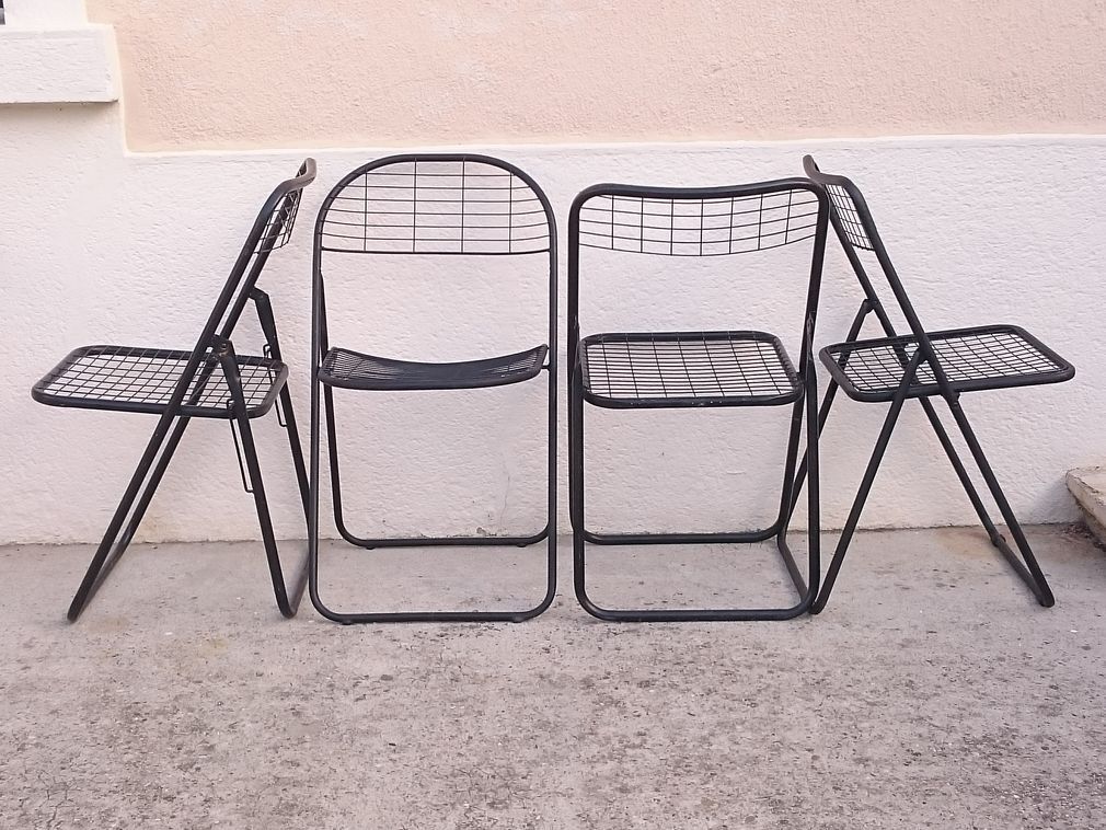 Four metal garden chairs Ikéa 80