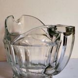 Art deco table pitcher in moulded glass 1940