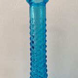 Blue Empoli decanter with bubble relief