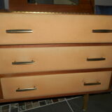 Coiffeuse de 1950 velours et palissandre