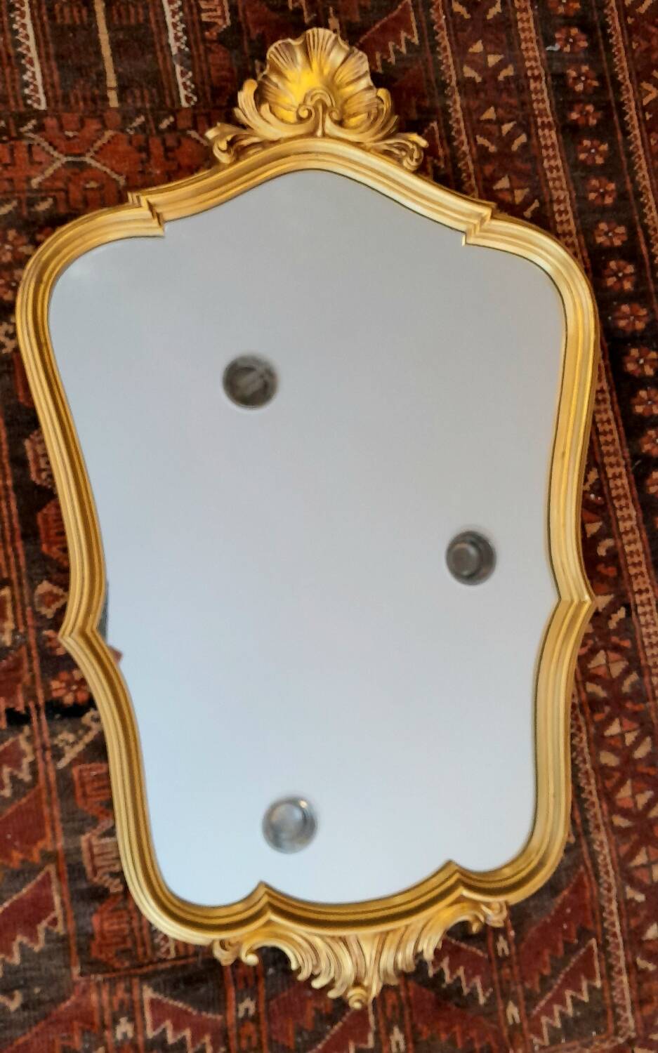 Baroque shell mirror
