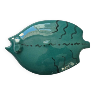 Rare Midcentury Ceramic Wall Sculpture Flounder, 1970s.