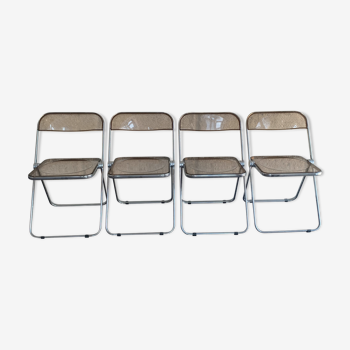 Giancarlo Piretti for Castelli , suite of four folding chairs design