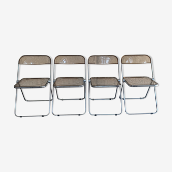 Lot de 4 chaises pliantes de Giancarlo Piretti pour Castelli