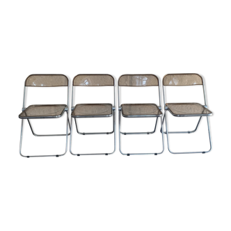 Lot de 4 chaises pliantes de Giancarlo Piretti pour Castelli