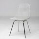 Set of 4 Eames wire chairs for Herman Miller with original Bikini seats by Girard.