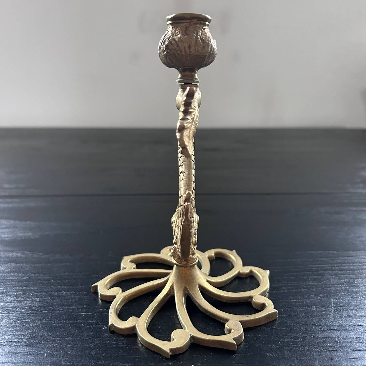 Pair of gilded bronze candlesticks