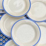 Lot Assiettes en grès moucheté