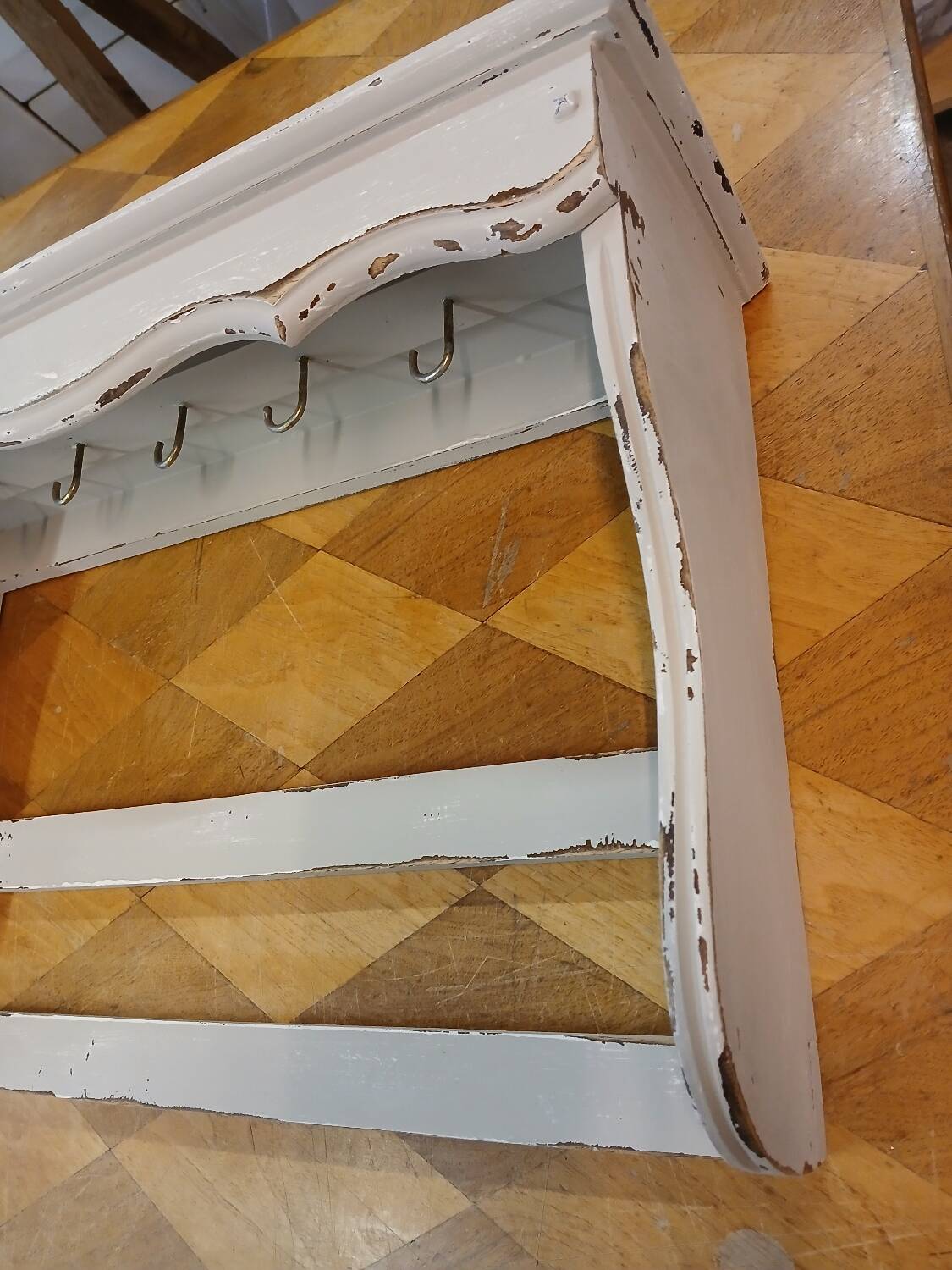 Étagère murale ancienne en bois