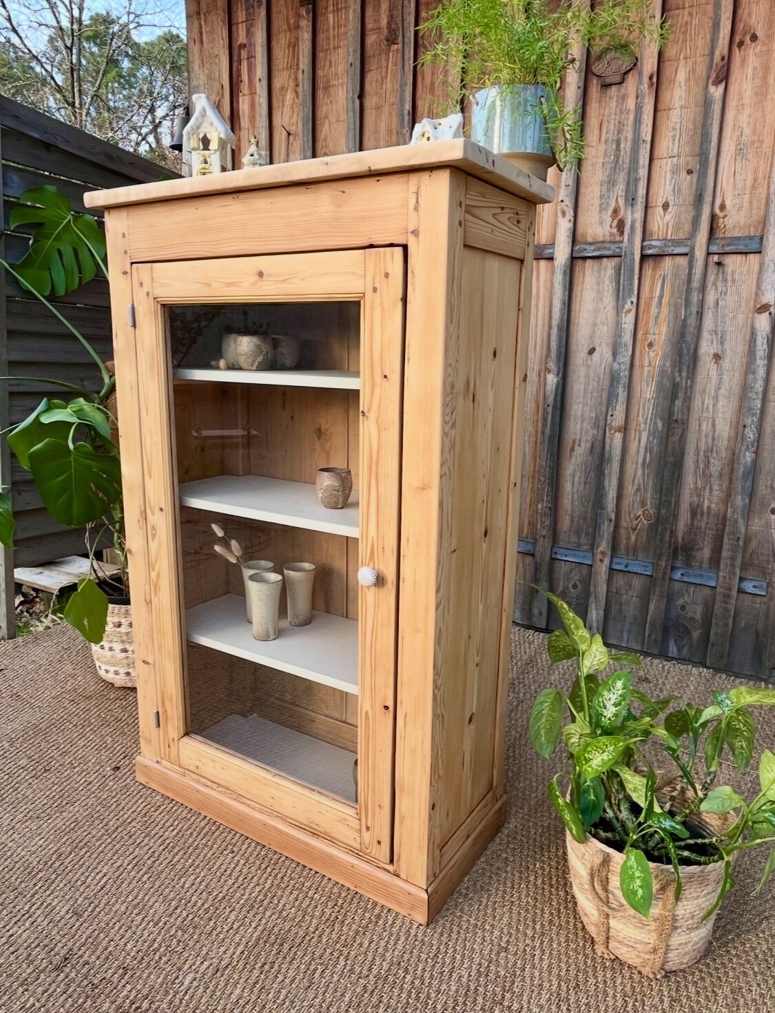 Solid wood display case