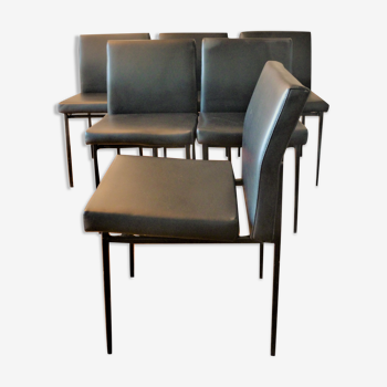6 chaises de Robert Magnat, modèle "La Turbie", 1960