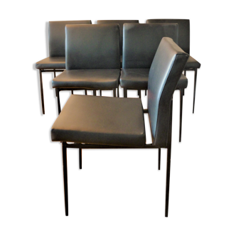 6 chairs by Robert Magnat, model "La Turbie", 1960