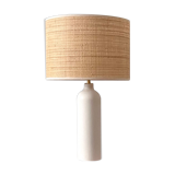 Sandstone and rabane lamp