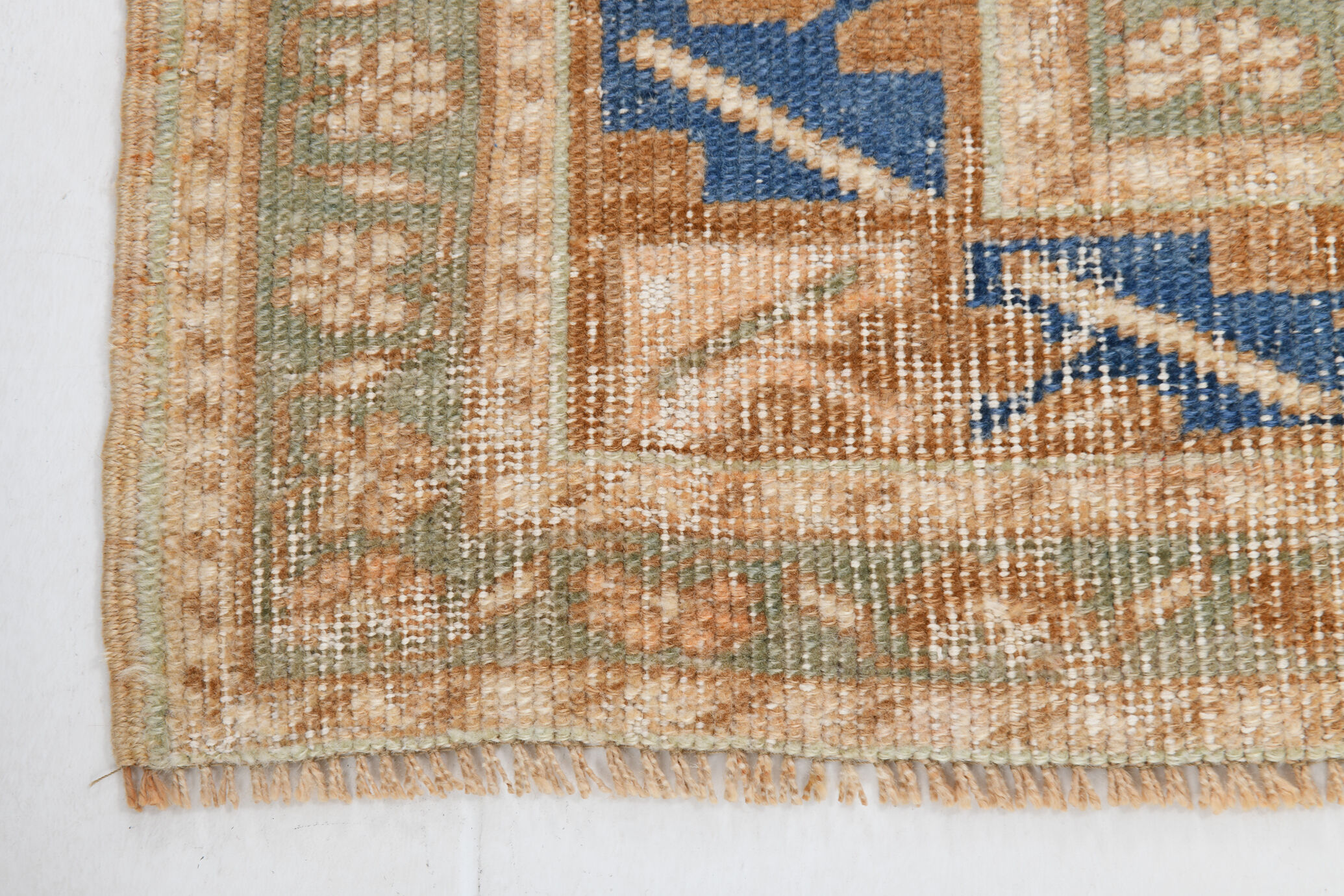 Handmade blue oushak rug 280x167cm