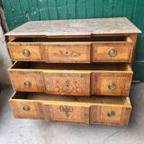 LOUIS XVI STYLE MARQUETRY 3-DRAWER CHEST