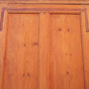 Porte d'entrée et son cadre imposte en verre translucide, début XXème
