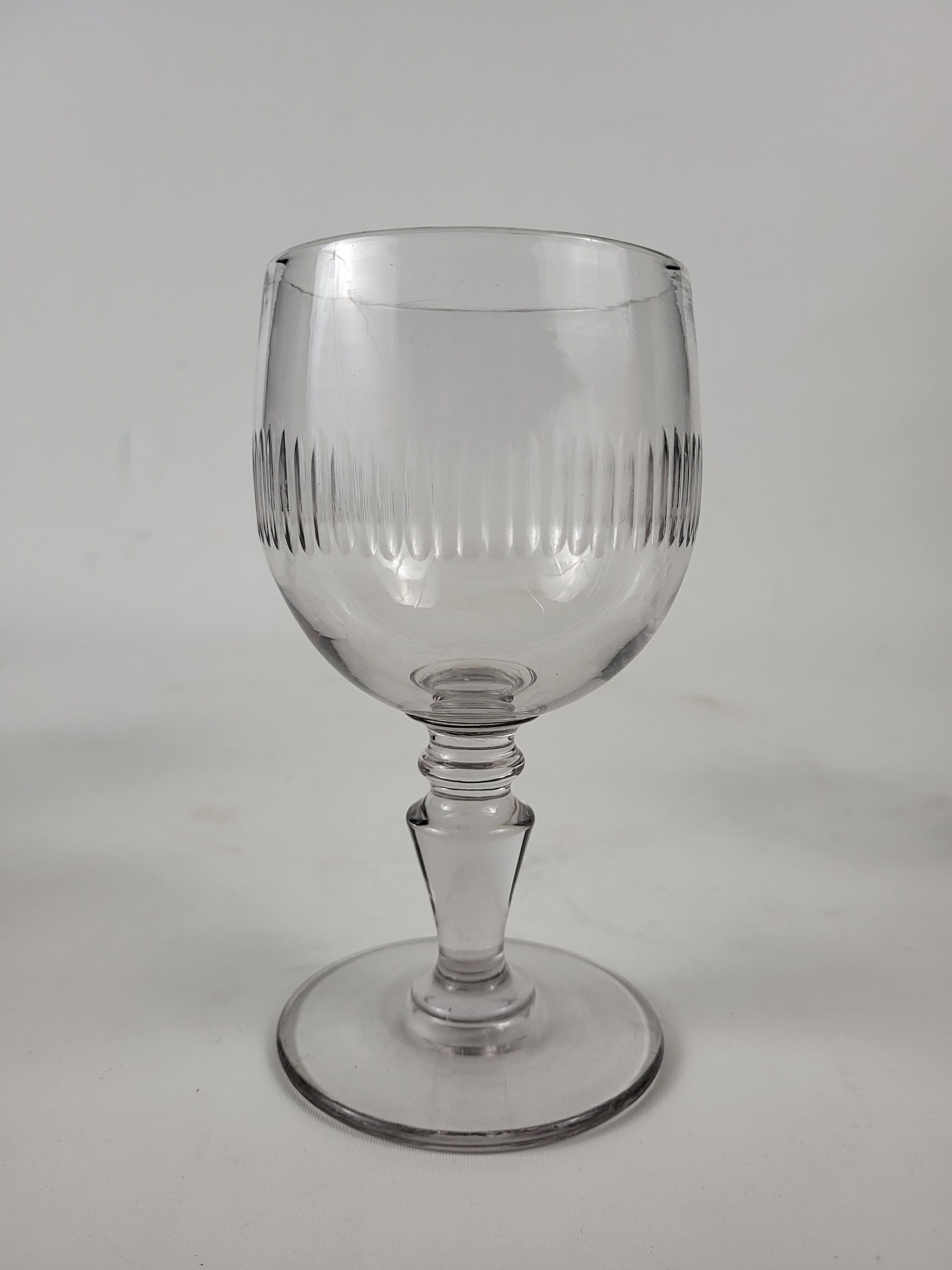 6 water glasses Cristallerie de Portieux XIXeme