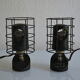 Paire de lampes vintage 50's de laboratoire bbt krauss