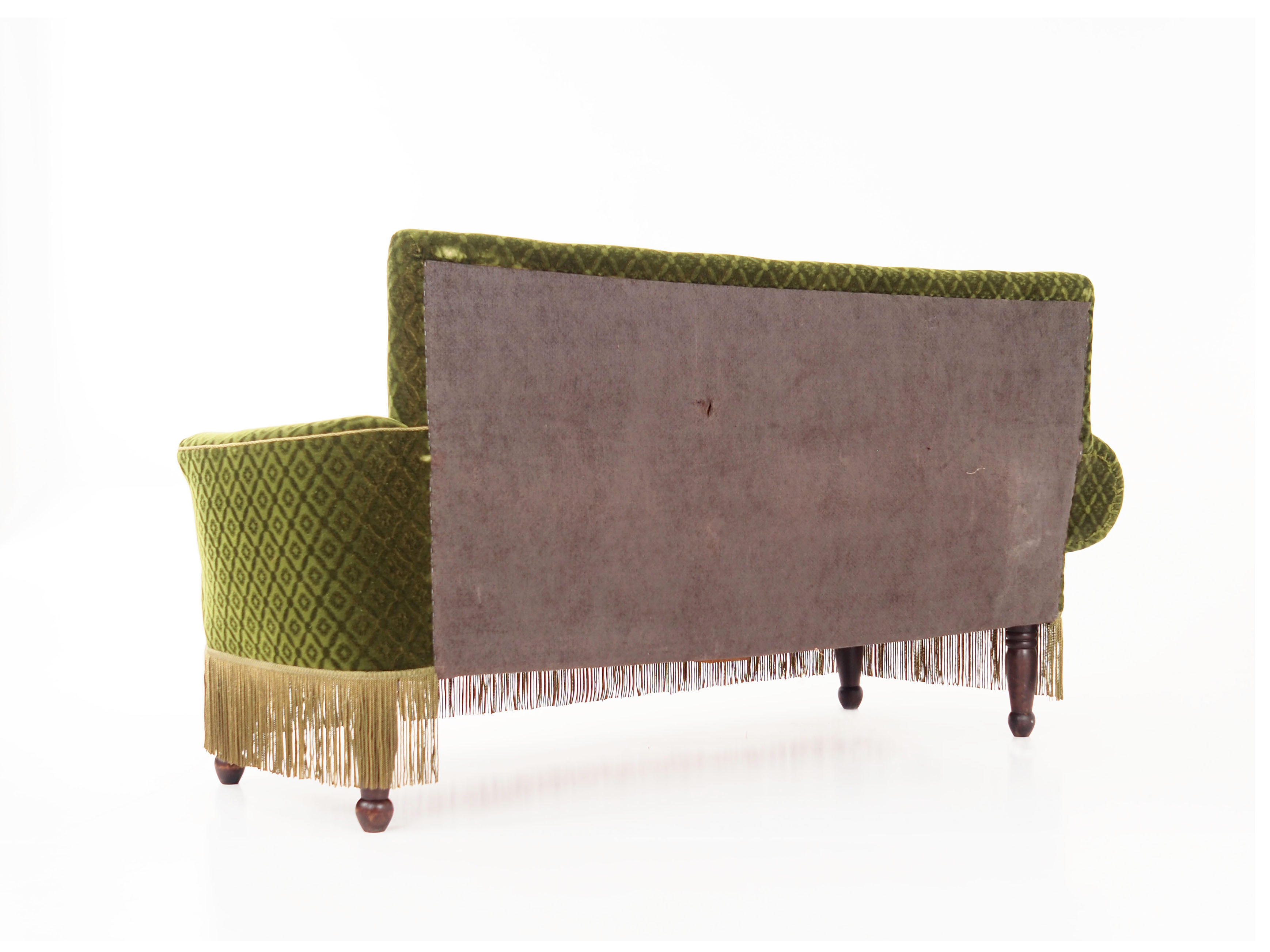 Antique sofa-bed in green colour