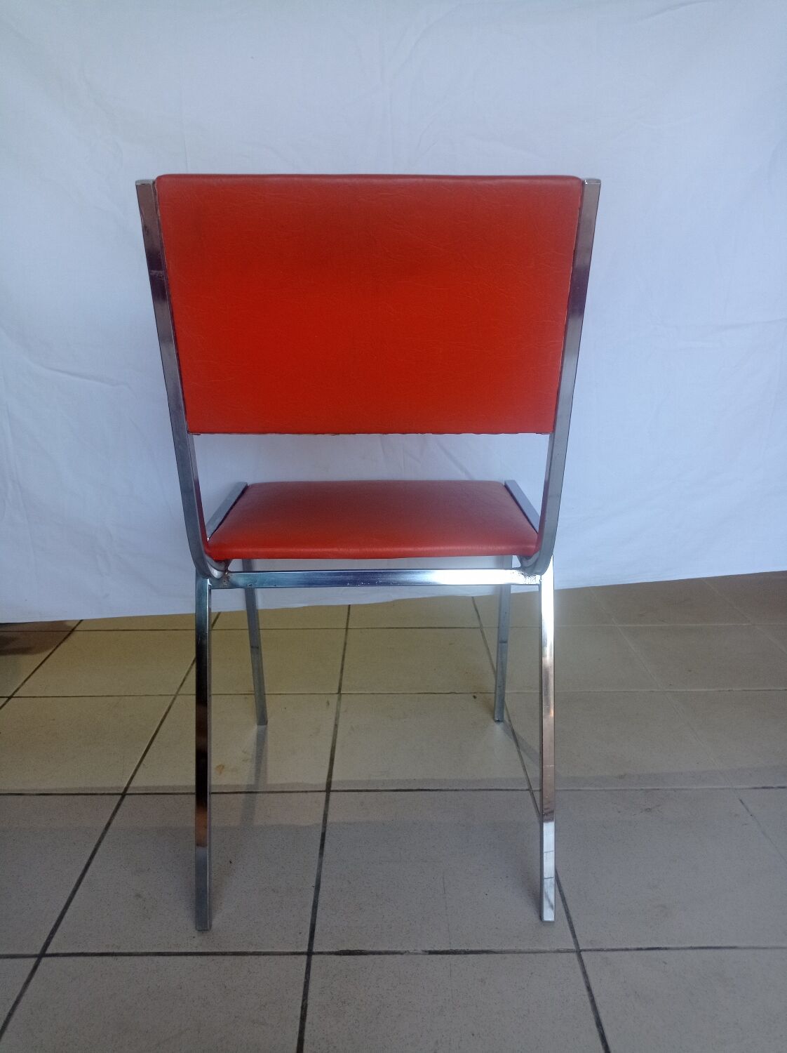 Chaise vintage orange