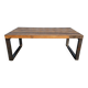 Industrial table 200 x 100 cm with wooden top + metal base
