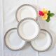 Ensemble de 4 assiettes plates, Digoin Sarreguemines, modèle Valence