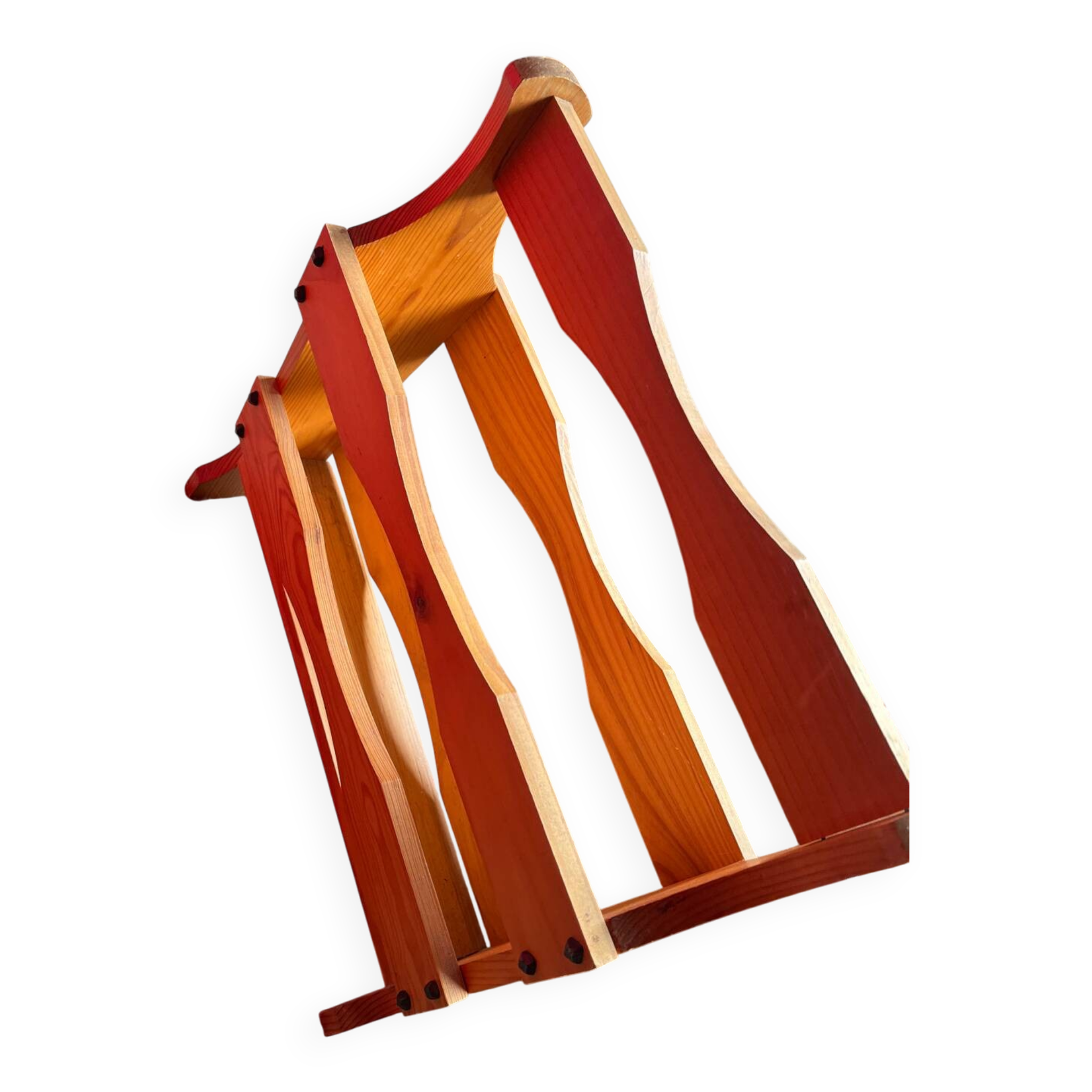 Solid pine magazine rack