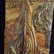 Old terracotta plate painted enamelled Signed relief decoration Provence 58x12cm