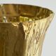 Pair of Kasper Mobach vases in pottery with golden glaze from the 1990s.