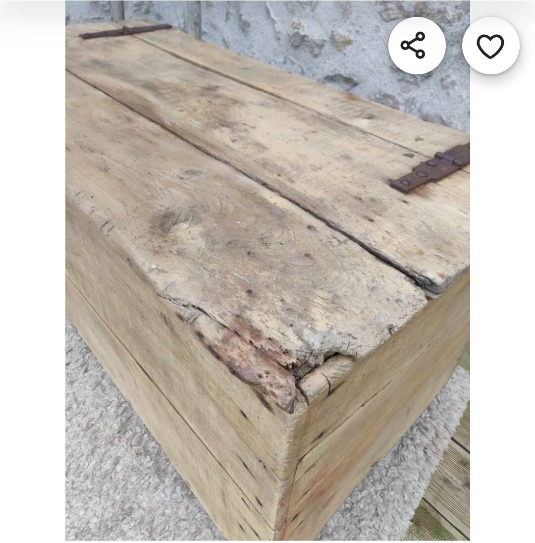 Restored solid poplar chest