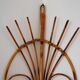 Etagère d'angle en rotin vintage