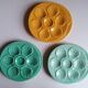 6 assiettes à huîtres pastels proceram