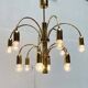 German vintage brass chandelier by Star Leuchten, 1970s.