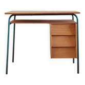 Bureau d'enfant vintage rénové, style scandinave, années 50-60