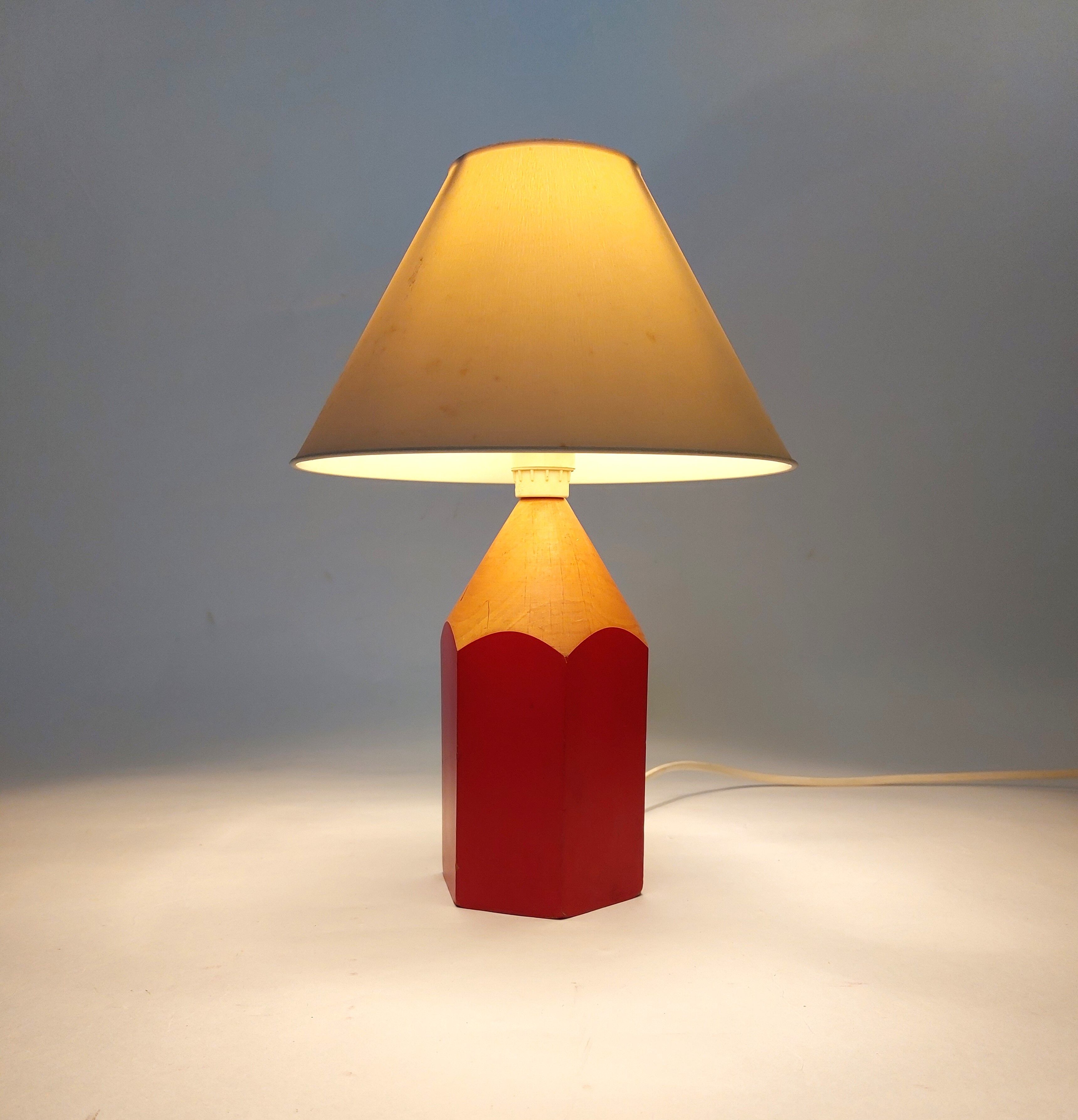Pencil lamp 1980 red