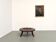Brutalist Circular Coffee Table in Solid Wood – Brazilian Folk Art
