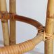 Stool-end of sofa-plant holder in rattan of years 60