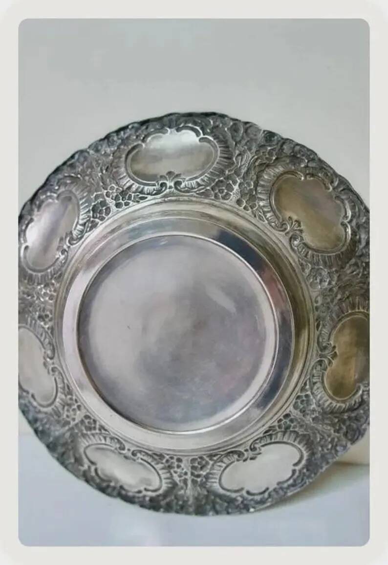 Vintage Silver-Plated Fruit Bowl Orbisa MTL | Silver Metal Fruit Bowl 20th Century | Antique Serving Dish Chic Centrepiece