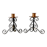 Pair of vintage retro candlesticks