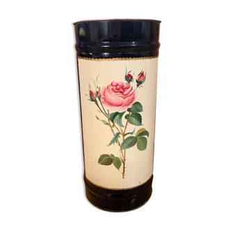 Vintage umbrella holder in painted sheet metal