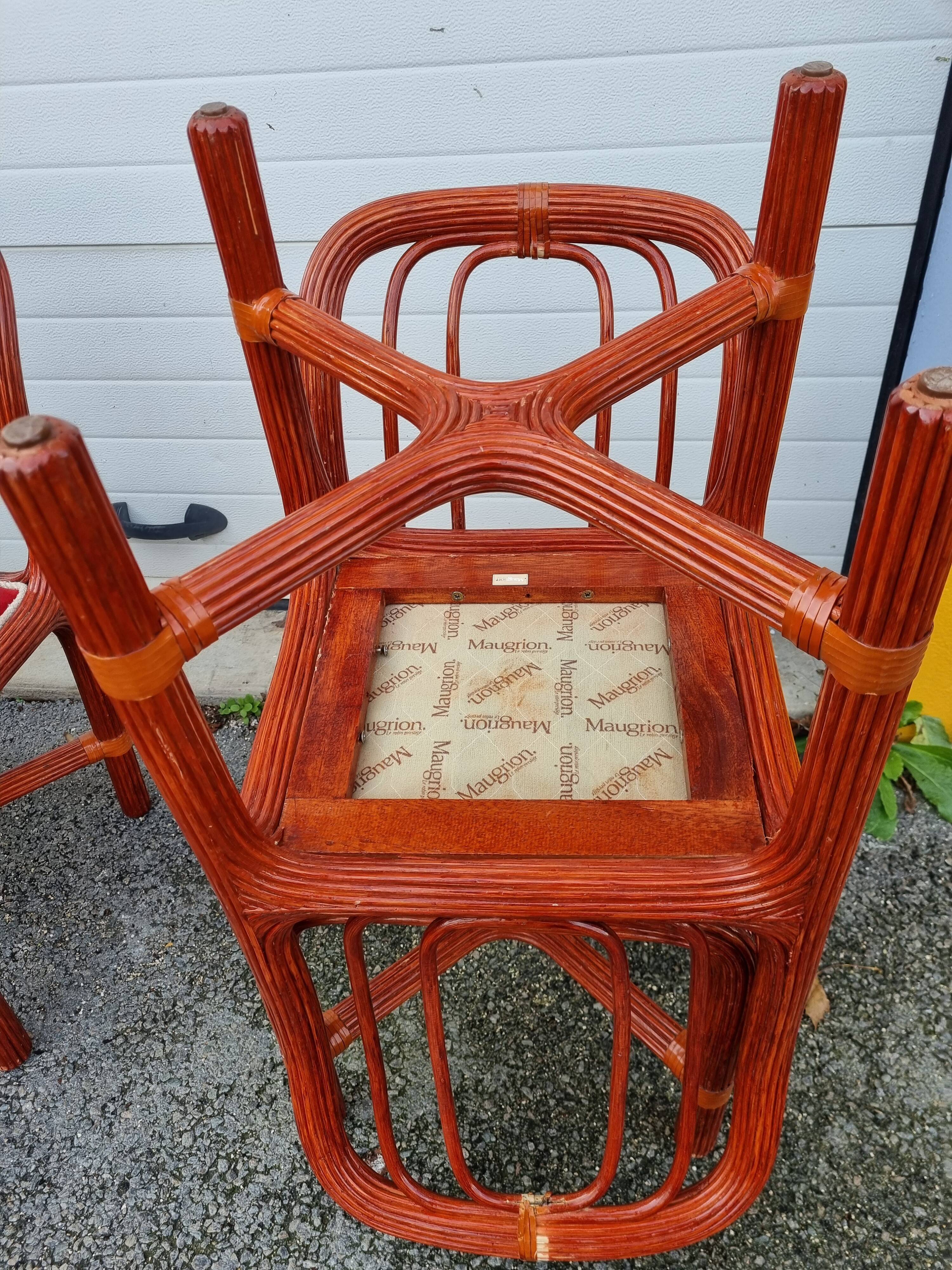 Table & chaises Maugrion Roche Bobois 1980