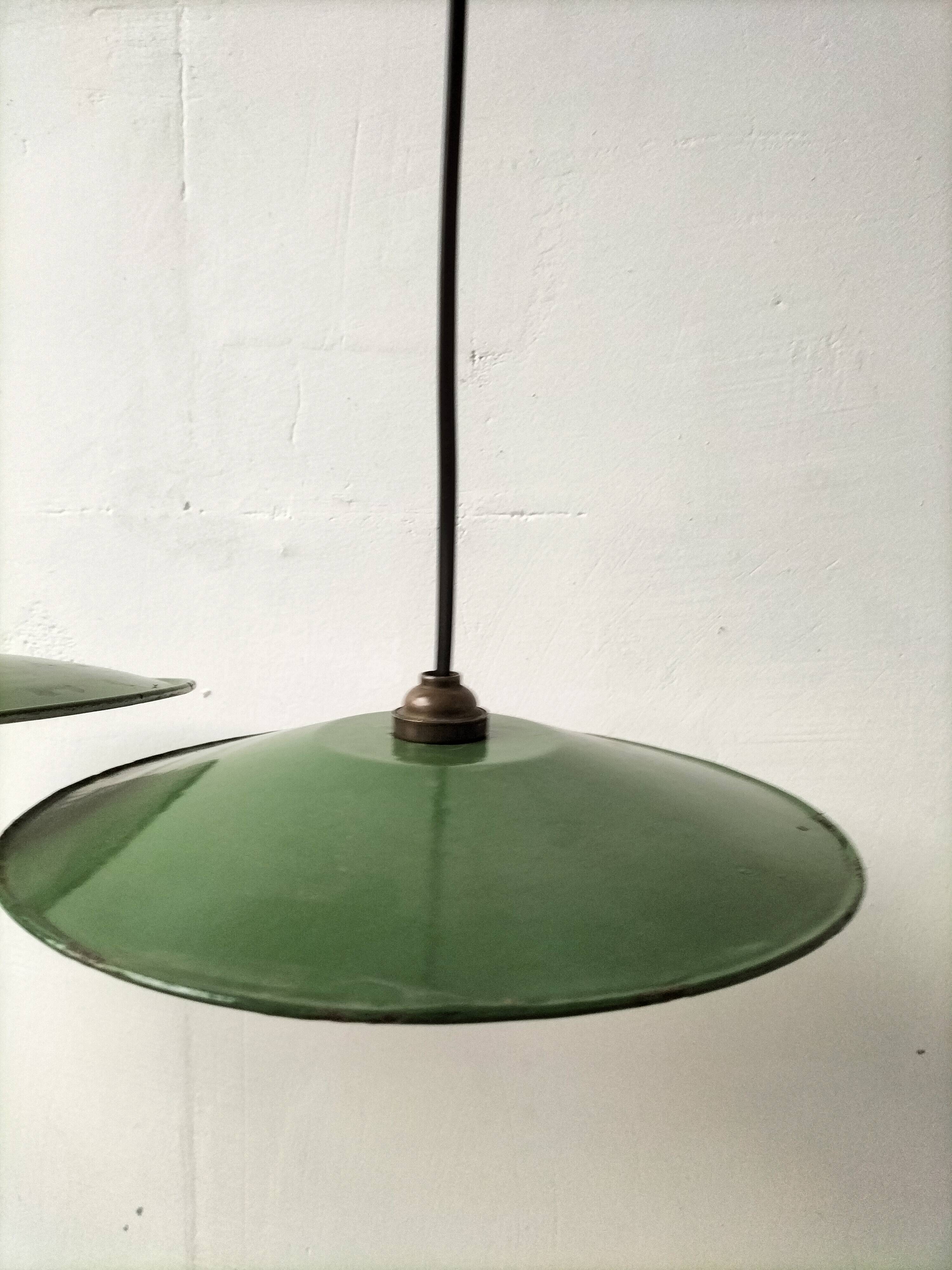 Pair of old pendant lights
