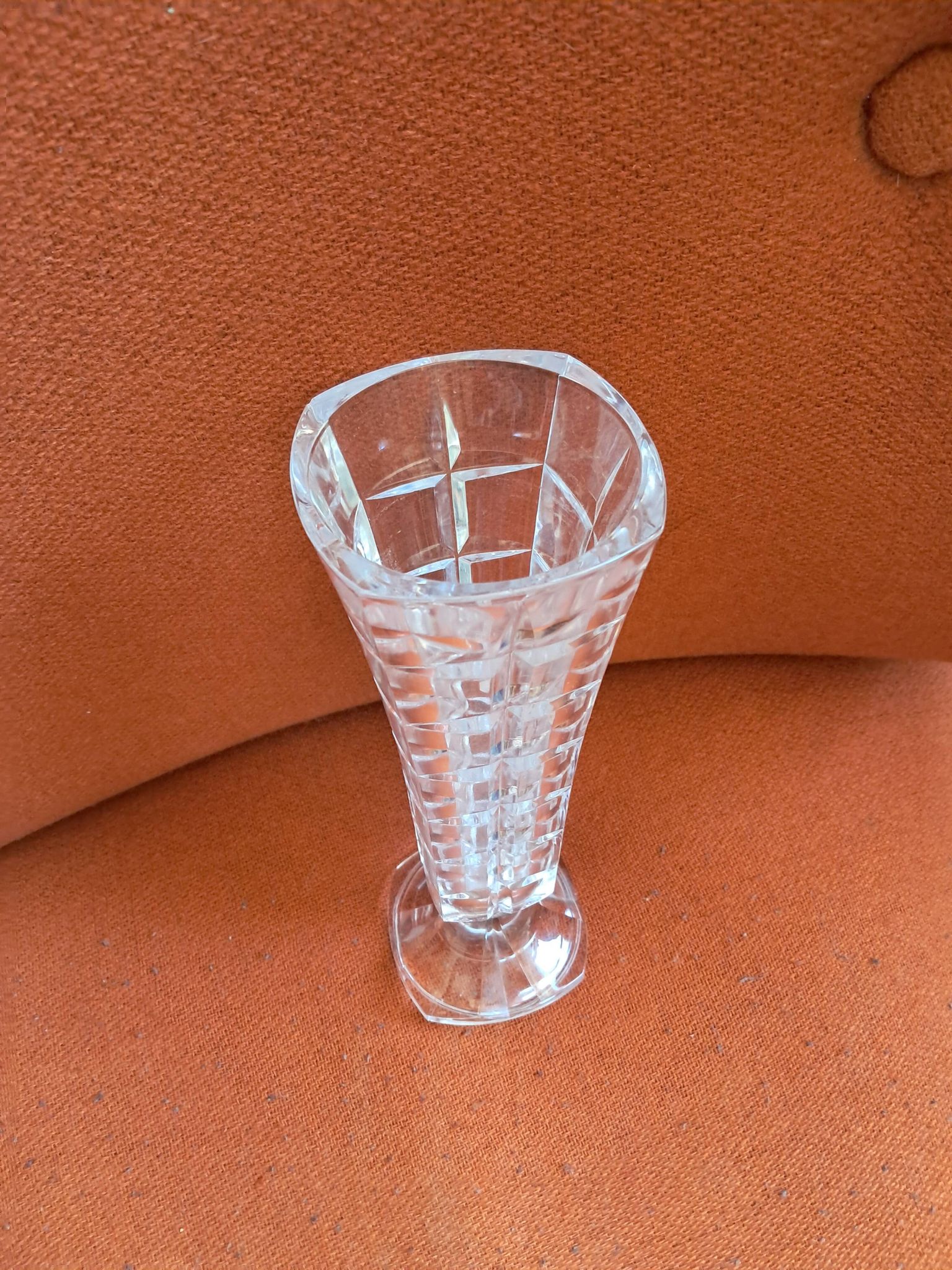 Vintage vase with geometric design