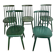 Cinq chaises Fanett vertes par Ilmari Tapiovaara pour Edsby-ken